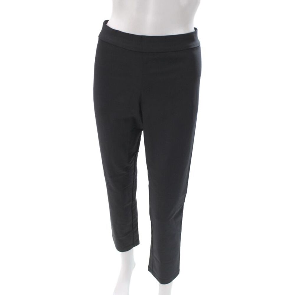 The Row Women Ankle Pants Black Cotton Pull On Size M